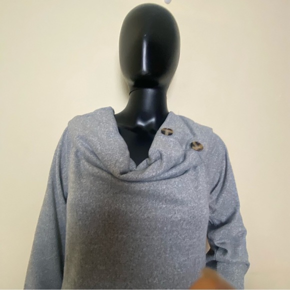 NWOT Derek Heart  Off - Shoulder Gray Sweater Dress  Sz 1X - Picture 11 of 16